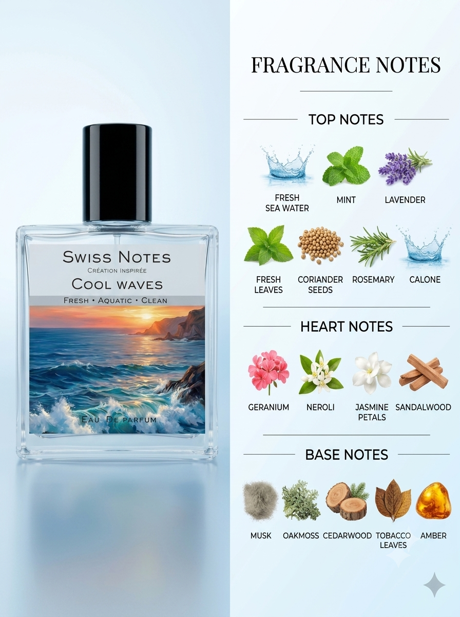 Cool Waves EDP - Inspired Perfume | Swiss Notes