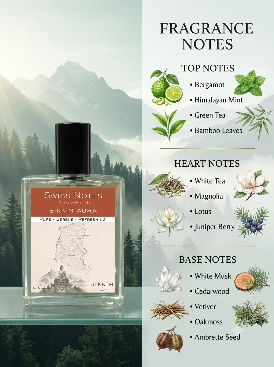 Sikkim Aura EDP - Inspired Perfume | Swiss Notes